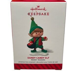 Hallmark Keepsake Dandy Candy Elf Merry Makers Christmas Tree Ornament‎ 2014